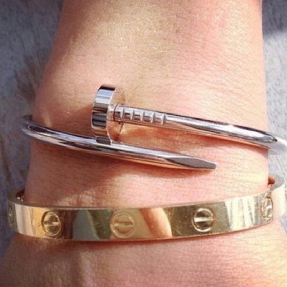 Woman’s Formal Diamond Nail Cuff Bracelet Bangle - Picture 3 of 8